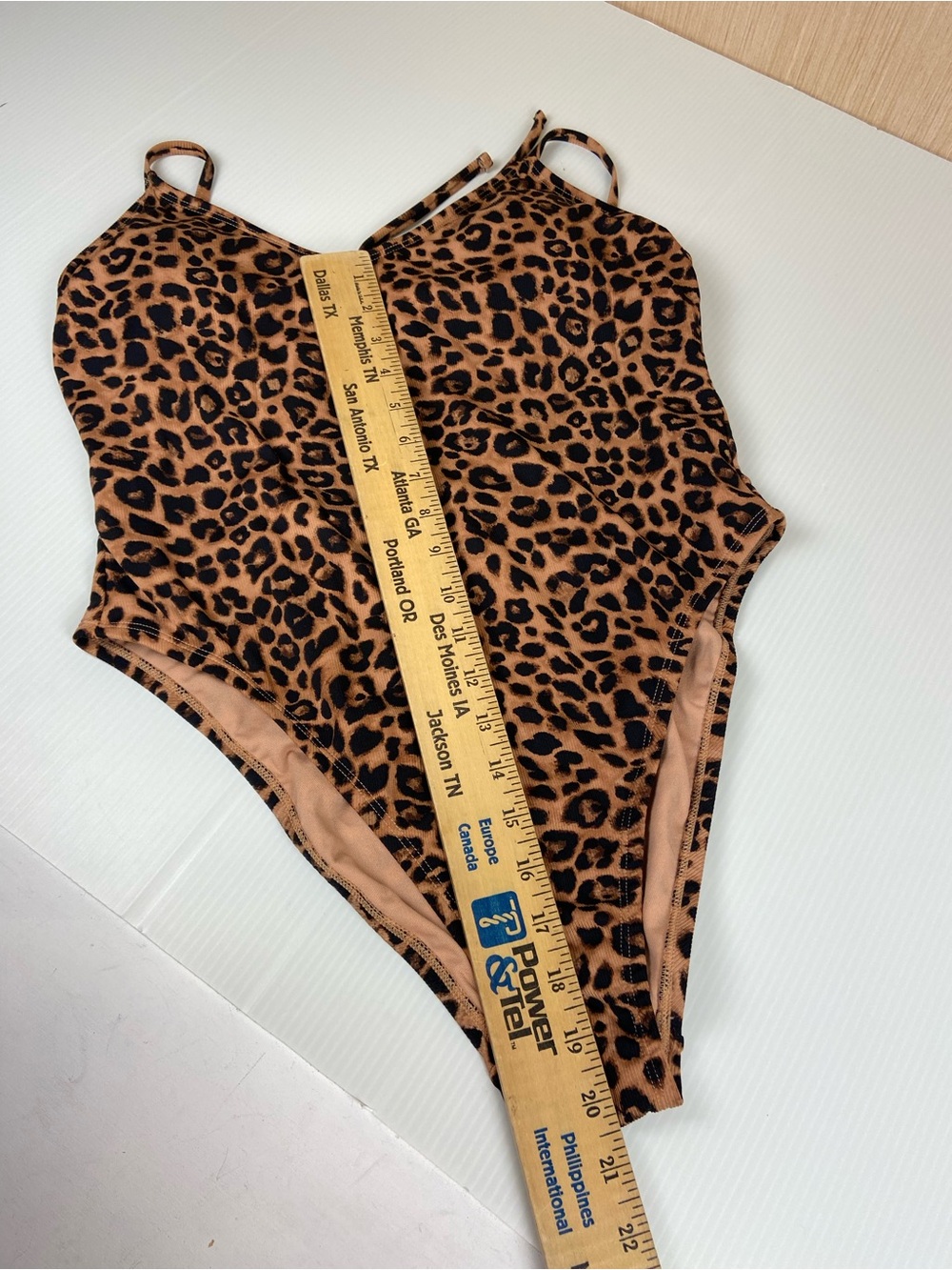 Wild Fable Leopard Print One-Piece Swimsuit XL (16) NWT - Picture 6 of 7